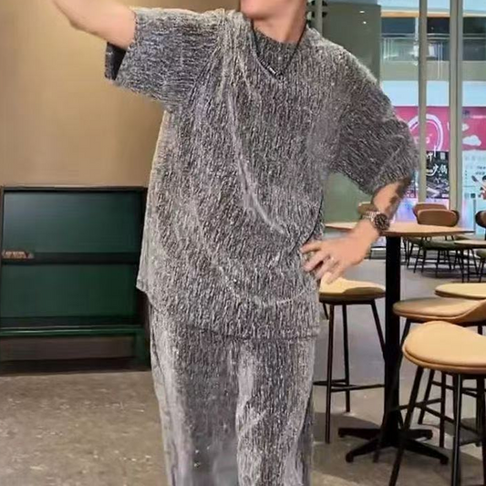 Solomon - Short Sleeve Two Piece Set