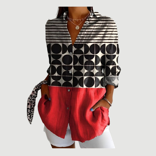Sigrid - Blouse With Colorful Design